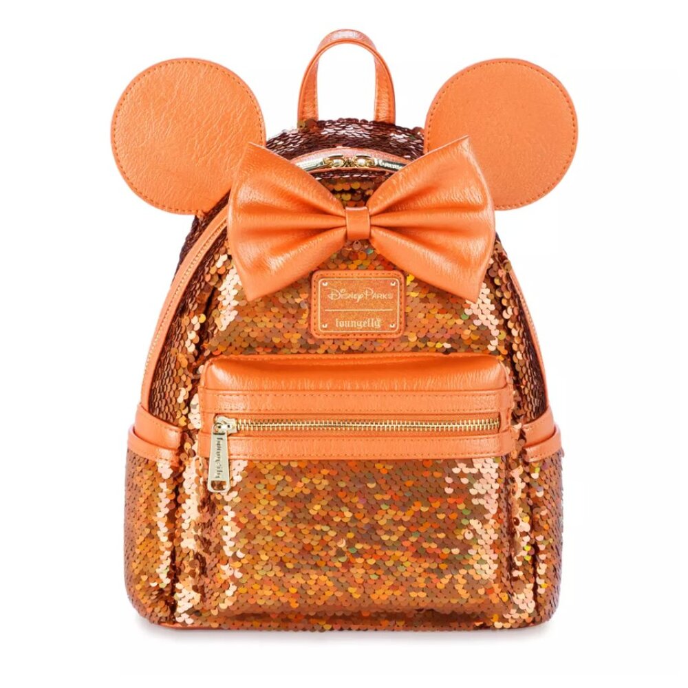 Minnie Mouse Sequined Loungefly Mini Backpack – Peach Punch